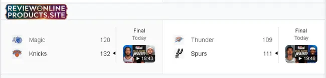 NBA RESULTS TODAY